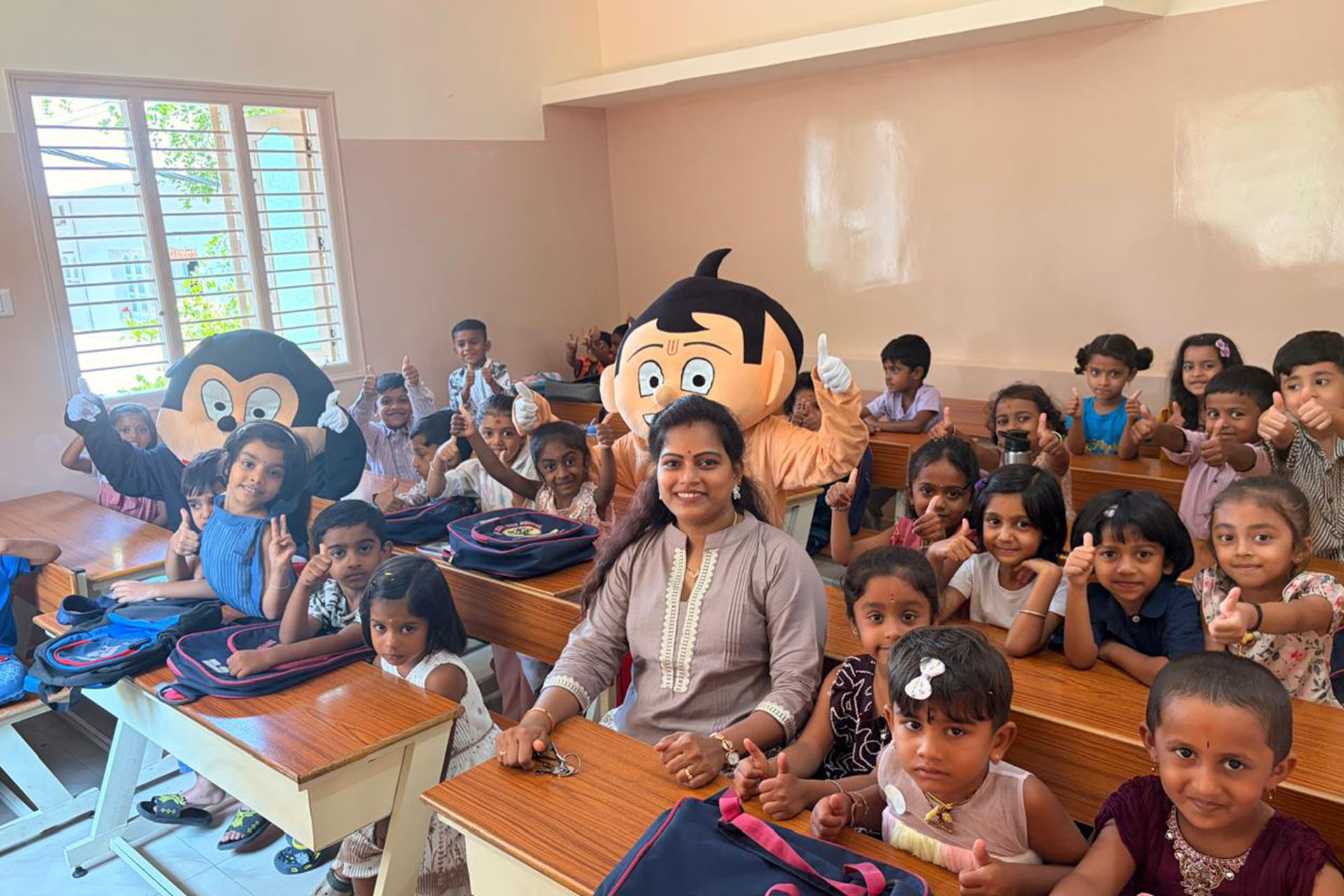 Children learning at Aero Kidz Preschool